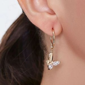 🔮4/$8 Butterfly Hoop Drop Earrings